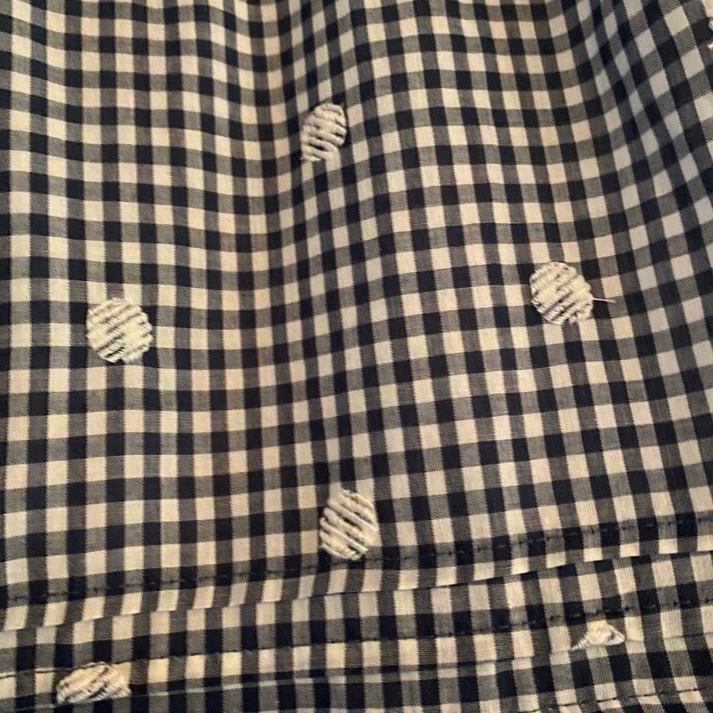 Madewell Embroidered Cotton Gingham Skirt, size Medium - Picture 5 of 7
